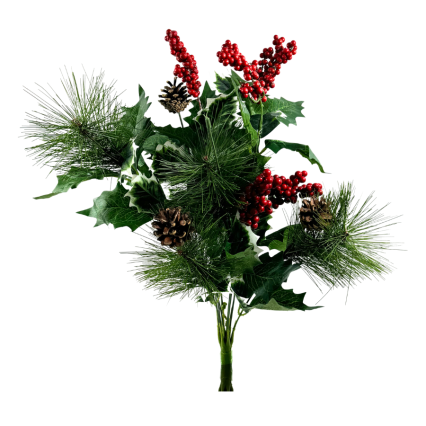 20" Mixed Pine Bush w/ Berries