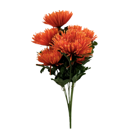 25" Chrysanthemum Bush- Orange