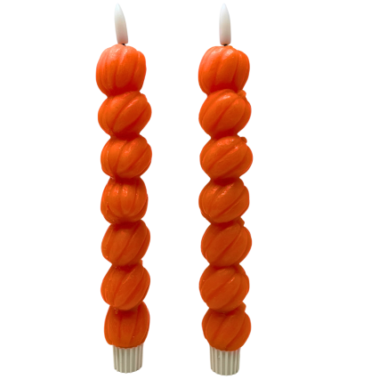 9.5" Wax Pumpkin LED Candles