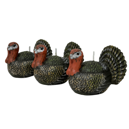 2" Wax Turkey Candles- 3 Pack