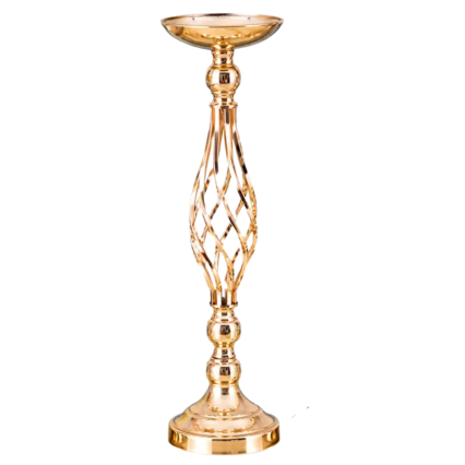 20" Gold Reversible Pillar Candle Holder