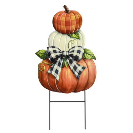 Harvest Pumpkin Stack Metal Art