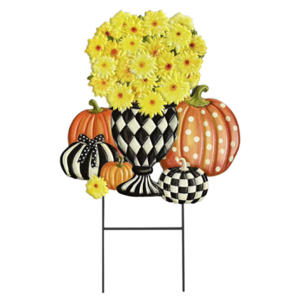 Harlequin Mums Metal Art