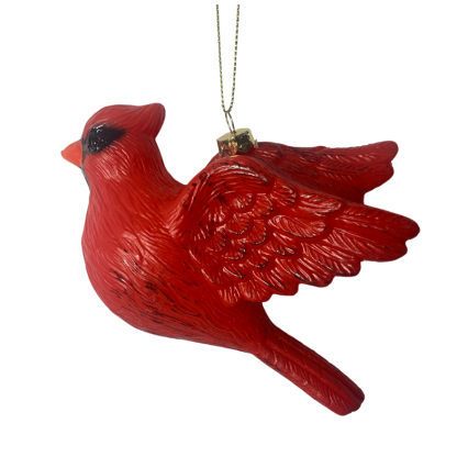 6" Flying Cardinal Ornament