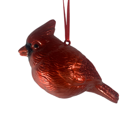 6"Glitter Cardinal Ornament