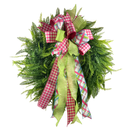 30" Mixed Grass Wreath w/ Spring Bow