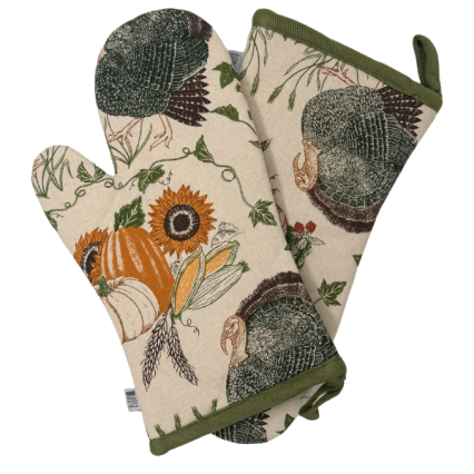 Spruce Cornucopia Oven Mitt Set of 2