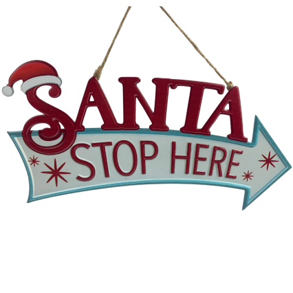 15" Santa Hanging Sign