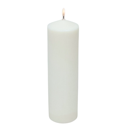 5" x 2" Round Candle- White