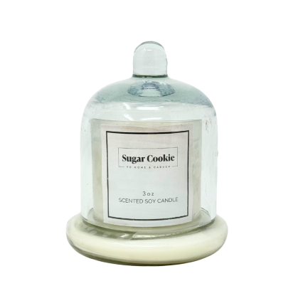 Sugar Cookie Soy Candle with Glass Lid