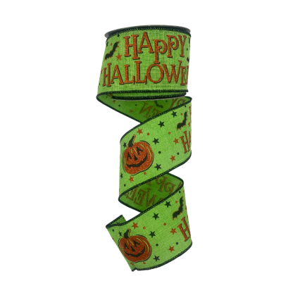 2.5" x 10yd Happy Halloween Ribbon