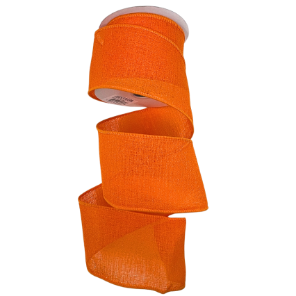 2.5" x 10yd Orange Gauze Ribbon