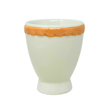 3" Ceramic Scalloped Egg Holder-Coral