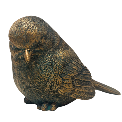 3.5" Resin Black & Bronze Downward Facing Bird