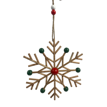 12" Wooden Christmas Snowflake Sign