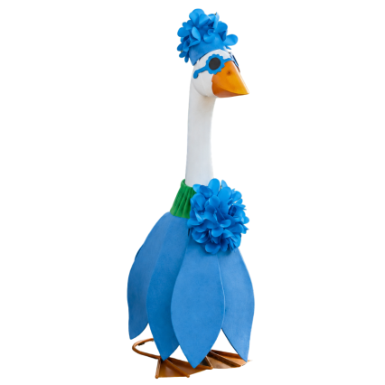 Porch Goose Outfit- Blue Hydrangea