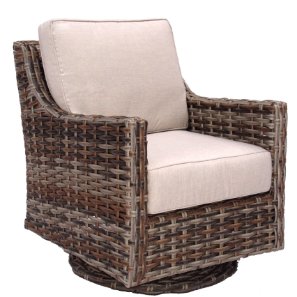 Torrence Silver Oak Swivel Glider