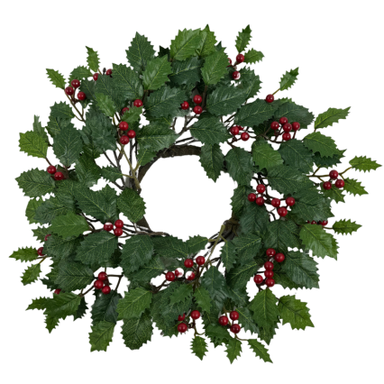 14' Holly with Berries Candle Ring