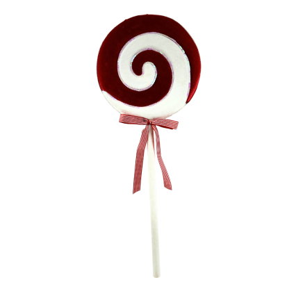 33" Large Velvet Peppermint Lollipop