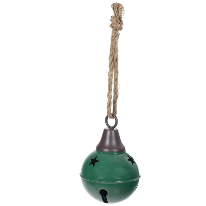 6" Green Glossy Jingle Bell Ornament