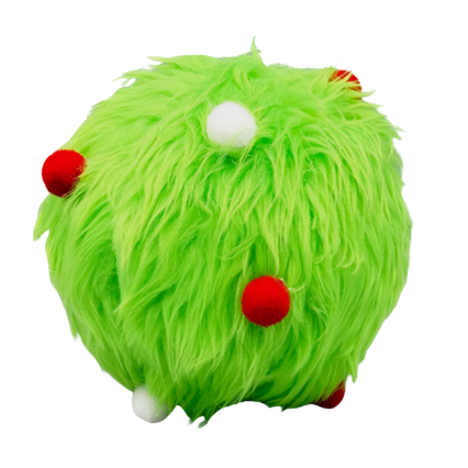 6" Grinchmas Fuzzy Christmas Ball Ornament