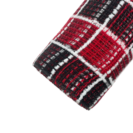 10" x 10yd Snow Chex Mesh- Red and Black Checker