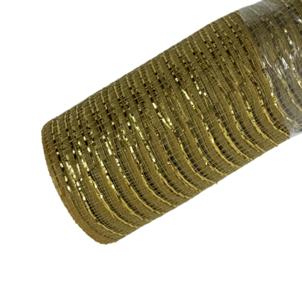 10" x 10yd Breeze Metallic Mesh- Gold