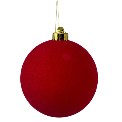 5.5" Red Velvet Ball Ornament