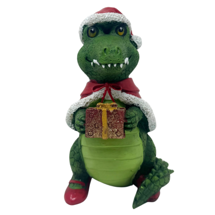 6.5" Crocodile in Santa Hat