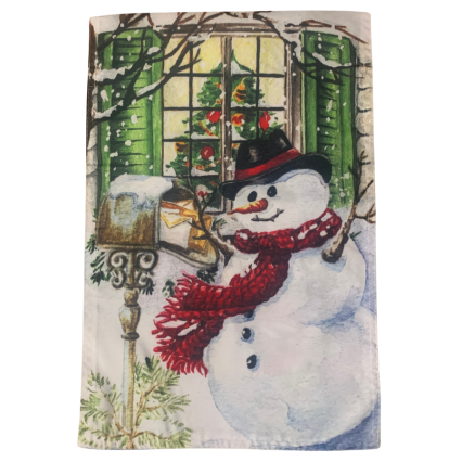 Mailbox Snowman Garden Flag