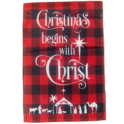 Christmas Christ Garden Flag