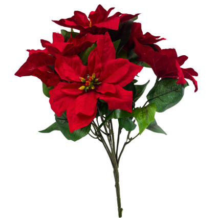 15" Poinsettia Bush