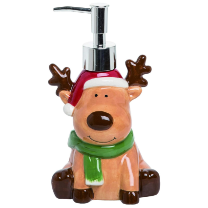 7" Christmas Reindeer Soap Dispenser