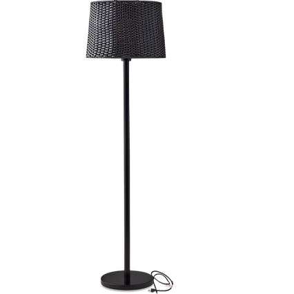 58" Waterproof Outdoor Wicker Floor Lamp