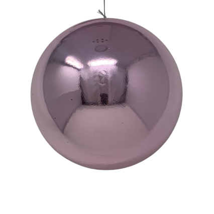 4" Shiny Light Pink Ball Ornament