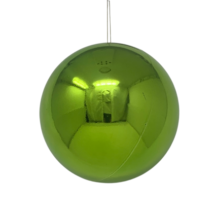 4" Shiny Lime Green Ball Ornament