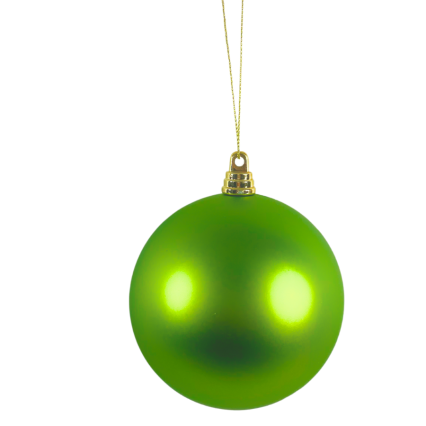 4" Matte Lime Green Ball Ornament