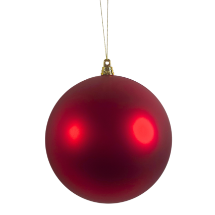 6" Matte Red Ball Ornament