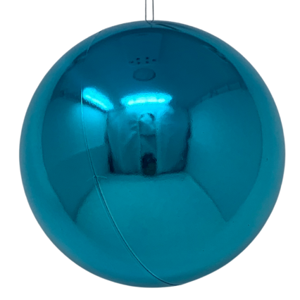 6" Shiny Turquoise Ball Ornament