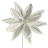 22" Glitter Velvet Poinsettia- White