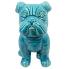 8" Turquoise Sitting British Bulldog Figurine