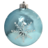 4" Baby Blue w/ Snowflakes Shiny Ornament