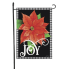 Joy Poinsettia Garden Flag