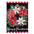 Poinsettia Wreath House Flag