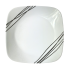 White Extra Strength Glass Plate with Diagonal Lines