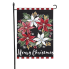 Poinsettia Wreath Garden Flag