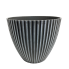 6.5" Gray Ridged Planter