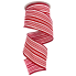 2.5" x 10yd Red and White Stripe Ribbon