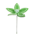 19" Felt Poinsettia Pick-Light Green