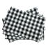 Black and White Checkered Placemat- Pack of 4